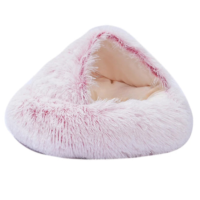 Winter Plush Cat Bed