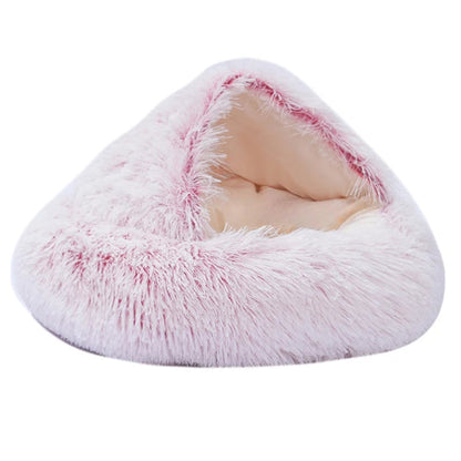 Winter Plush Cat Bed