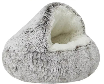 Winter Plush Cat Bed